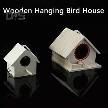 Птичье гнездо с круглой дверью, простая установка, уникальный деревянный дом для птиц из попугая L