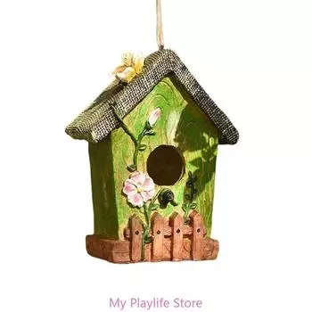 Птичье гнездо, уличные гнезда, укрытия для птиц, поделки, гнездо для колибри с укрытием, окрашенный домик