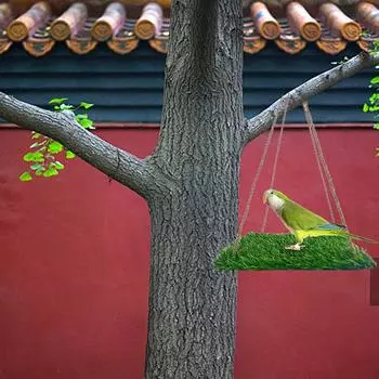 Птичьи качели для попугаев, коврик для качелей из травы, клетка для попугаев, гамак с крючком, игрушки для кормления попугаев для неразлучников, корелл, волнистых попугайчиков