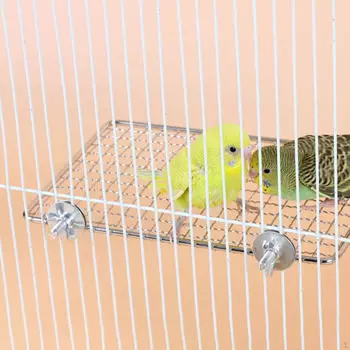 Птичьи жердочки платформа полка стойка из нержавеющей стали упражнения прочная конструкция шлифовальные когти 20x15cm