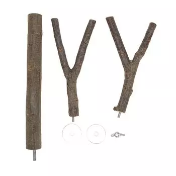 Птичья ветка жердочка безопасная игрушка клетка для стачивания когтей деревянная подставка для попугаев корелл неразлучников