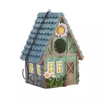 Птичий домик Птичье гнездо Смоляное украшение Птичий домик Статуя Садовое украшение