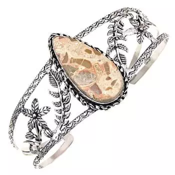 Птичий глаз Яшма Драгоценный камень Ювелирные изделия ручной работы Браслеты-манжеты 7 Регулируемые