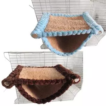 Птицы качели гамак плюшевый подвесной домик маленький питомец белка 2 слоя гамак кровати D0LD S синий