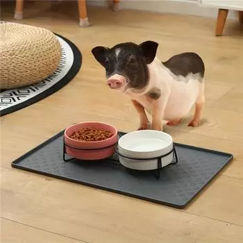Ptlom Pet Placemat для собак и кошек Коврик для домашних животных для предотвращения перелива еды и воды Подходит для маленьких, средних и больших домашних животных
