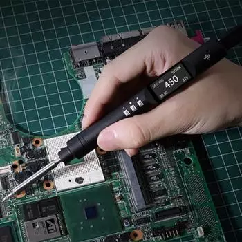 PTS200 Умный паяльник USB Type-C Регулируемая цифровая паяльная станция серебряный