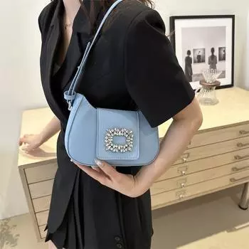 Pu Bag Fashionable Underarm Bag Small Fresh Texture Shoulder Bag Foreign Style Versatile Messenger Bag коричневый