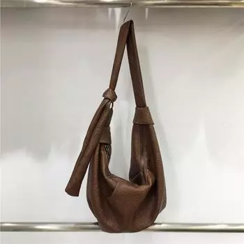PU Dumpling Bag Women s Korean Version Retro Casual One-shoulder Soft Leather Small Shoulder Bag Fashionable and Versatile Summer Pleated Bag
