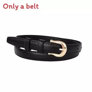 Pu Fine Womens Leather Belt With Metal Pin Buckle For Casual Commuting Outfits