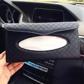 PU кожа автомобильный солнцезащитный козырек чехол для салфеток автомобильный подвесной держатель для салфеток диспенсер для салона автомобиля чёрный