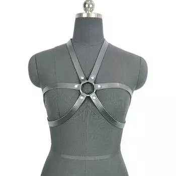 PU кожа металл полая грудь бондаж сексуальное нижнее белье бюстгальтер БДСМ рабский пояс товары для взрослых секс игрушки для пар ONE SIZE