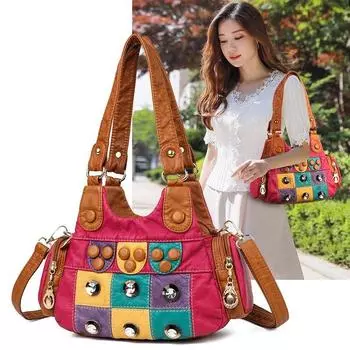 PU кожа винтажный однотонный женский модный наплечный ремень сумка женская небольшая емкость простой регулируемый ремень сумки для покупок через плечо чёрный