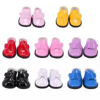 ПУ кожаная кукла ПУ кожаная обувь обувь кукольная одежда обувь 20 см хлопковая кукольная обувь детские подарки жёлтый