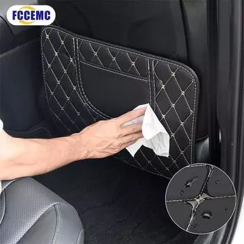 PU кожаная спинка сиденья автомобиля противоударная накладка протектор против грязи царапин коврик защита подходит для сиденья с оригинальной сумкой автомобильные аксессуары
