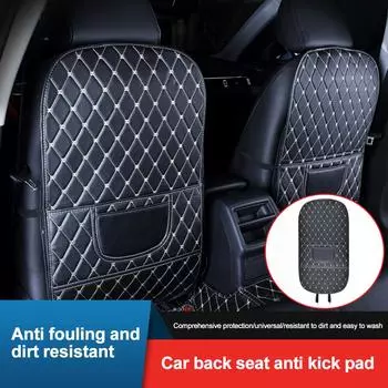 PU Кожаные автомобильные противоударные коврики, защитные чехлы на спинки автомобильных сидений для детей, противогрязевые коврики для задних сидений автомобиля, автомобильные аксессуары