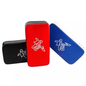 PU кожаные накладки для каратэ, кикбоксинг, перчатки для ударов ногами, боксерский щит, тренировка Red black