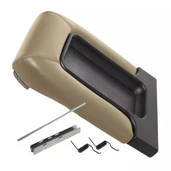 PU кожаный автомобильный подлокотник ящик для хранения крышка центральной консоли крышка подлокотника защитная отделка для Cadillac Escalade EXT 2002-2003 чёрный