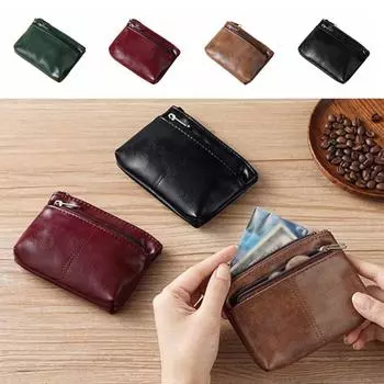 PU кожаный держатель для кредитных карт на молнии маленькая сумка для карт подарочный женский кошелек бизнес чёрный