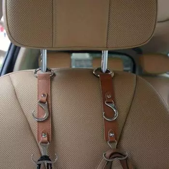 ПУ крючок для заднего сиденья автомобиля, высококачественная автомобильная вешалка для хранения, аксессуары для салона автомобиля чёрный