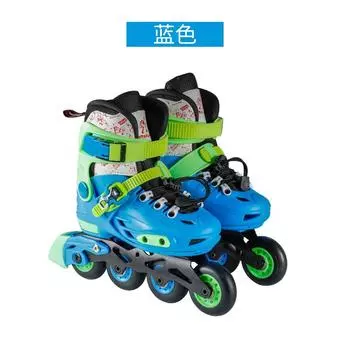 ПУ круглые детские взрослые плоские туфли универсальные роликовые коньки, коньки для скоростного катания роликовые коньки катание на коньках беговая обувь S синий