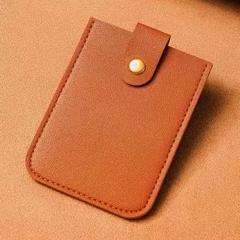 PU Leather Business Card Bag Pull-out Type Short Wallet Portable Card Holders Clutch Male