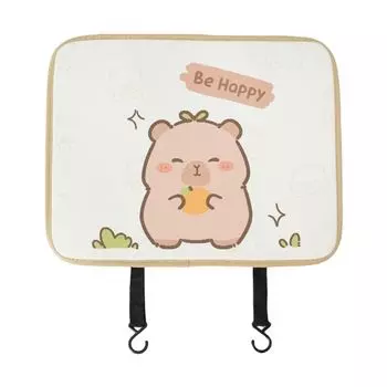 PU Leather Capybara Car Seat Kick Mat Anti-dirty Capybara Car Seat Anti-kick Pad Cleaning Supplies Style B