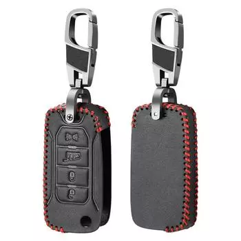 PU Leather Car Key Remote Cover Full Case For Jeep Renegade 2016 Flip Folding Keychain Protection Auto Accessories Ring Styling чёрный