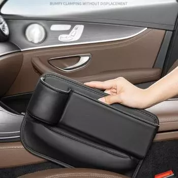 PU Leather Car Seat Crevice Storage Bag Box For Auto Console Side Seat Plug Filler Organizer Car Crevice Stowing Tidying Pocket