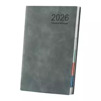 PU Leather Cover Agenda Notebook A5 Weekly Monthly Schedule Book Conference