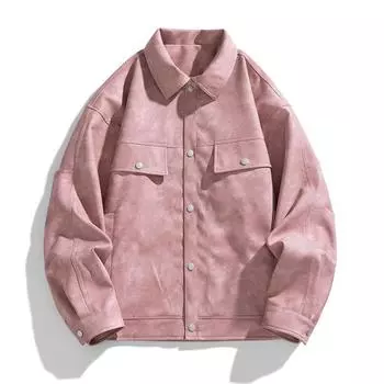 PU Leather Jacket Men s Spring Trendy Men s Clothing Couple American Jacket Men s Top Loose Jacket Men s Clothing M