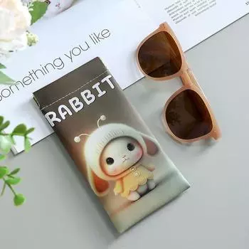 PU Leather Rabbit Lipstick Bag Rabbit Cartoon Mini Coin Purse Self-closing Glasses Bag Outdoor C