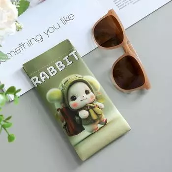 PU Leather Rabbit Lipstick Bag Rabbit Cartoon Mini Coin Purse Self-closing Glasses Bag Outdoor D