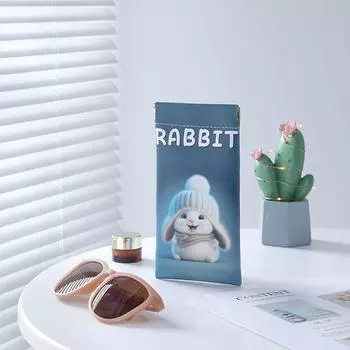 PU Leather Rabbit Lipstick Bag Rabbit Cartoon Mini Coin Purse Self-closing Glasses Bag Outdoor E