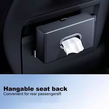 PU Leather Sun Visor Hanging Napkin Pater Towel Organizer Highend Holder Car Mounted Sunshade Tissue Box чёрный