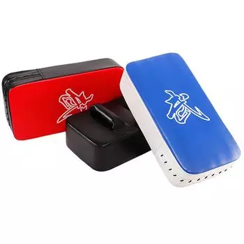 PU Leather Taekwondo Kick Pads Muay Thai Foot Target for Kicking Boxing Shield Training Red black