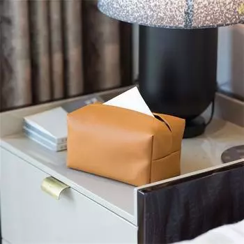 PU Leather Tissue Box New Environmental Napkin Foldable Cover Waterproof Dustproof Sundries Ontainer Kitchen Bathroom Accessorie