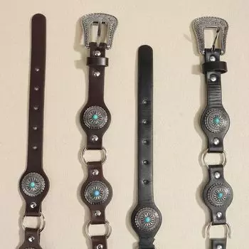 Pu Leather Western Style Belt Carving Y2K Jeans Belt Casual Bohemian Waist Belt Decorative Jeans чёрный