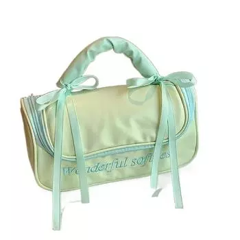 PU Leather Women s Makeup Bag Waterproof Washing Storage Bag Ins Large Capacity Toiletry Ba Women Green S