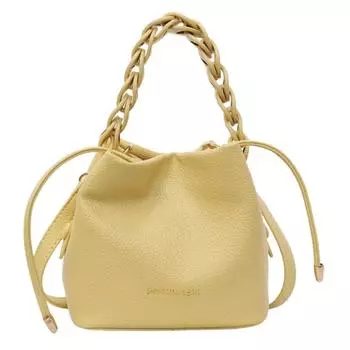 PU Leather Women Shoulder Bag Versatile Bucket Bag Portable Handbag Girl