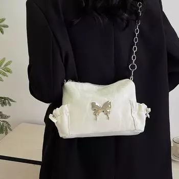 Материал PU четыре сезона общая мода универсальный маленький рюкзак цепочка бант однотонный повседневный свидание вечеринка работа