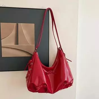 PU молния осенний новый продукт сумка через плечо бант однотонный простой модный кроссбоди сумка мягкая универсальная популярная сумка