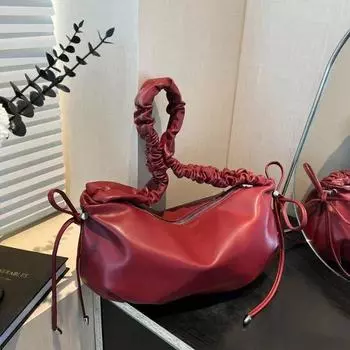 PU однотонная горячая распродажа женская сумка через плечо на молнии модная модная сумка-хобо мягкая простая универсальная сумка через плечо