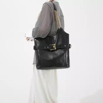 Pu Персонализированная Сумка Через Плечо Текстурная Цепочка Сумка-Тоут Большая Вместимость Модная Поясная Сумка Под Мышку коричневый