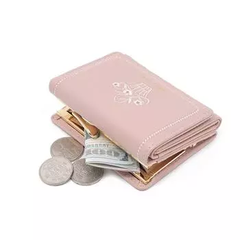 PU Printed Ins Multi Card складной женский кошелек для монет фиолетовый