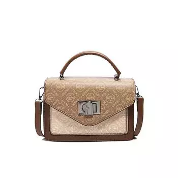 ПУ принтованная стильная женская сумка через плечо сумка через плечо сумка с замком женская повседневная модная сумка хаки