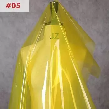 ПУ прозрачная ткань водонепроницаемая 0,2 мм ПВХ желе пленка ткани для плаща одежда дизайнерская ткань DIY сумка швейные принадлежности 50cm