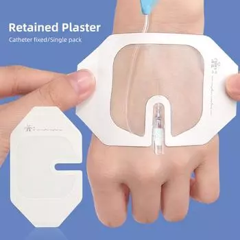 ПУ прозрачный визуально удерживаемый пластырь водонепроницаемый перевязочный материал восьмиугольный невидимый фитинг катетер фиксация применение