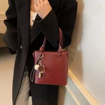 PU ручная сумка-ведро Advanced Sentiment популярные горячие товары элегантные универсальные сумки через плечо Simplicity