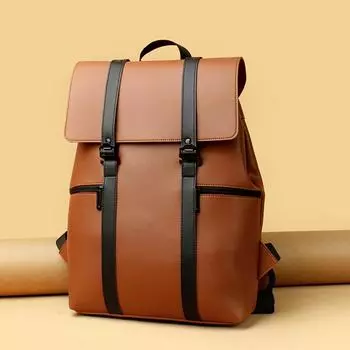 ПУ рюкзак женский водоотталкивающий многослойный студенческий школьный рюкзак деловой компьютерный рюкзак чёрный