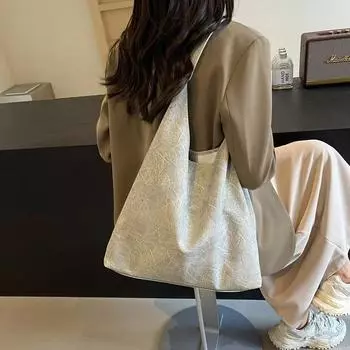 ПУ с женской сумкой через плечо Многофункциональная модная сумка Мягкая простая модная сумка в западном стиле чёрный